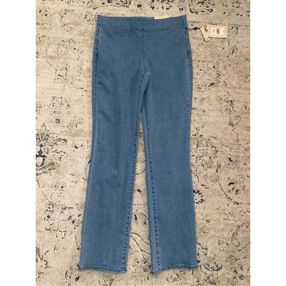 NYDJ NWT Pull-On Straight Belle Isle Blue Jeans Stretch Pants, Size 4, MSRP $119 - Picture 3 of 15